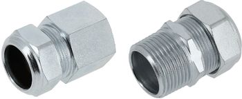 Galvanized steel compression fittings